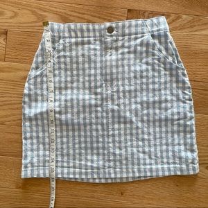 Hollister Blue & White Checkered Mini Skirt- Size XS